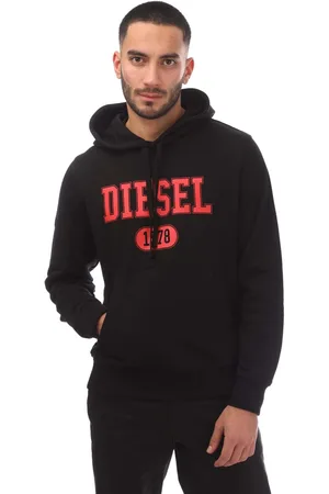 Diesel Mens S-Ginn 1-B Hoodie in Cotton - Size Small