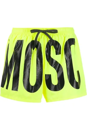 Moschino Mens Brand Print Logo Highlighter Short Swim Shorts - Size Large