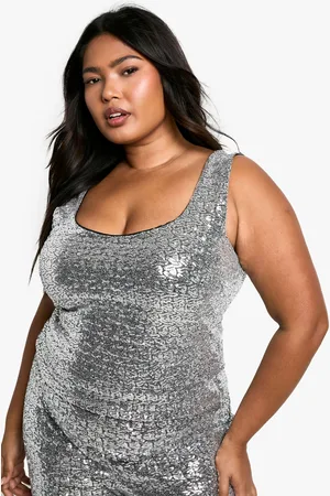 Boohoo Womens Plus Sequin Vest Top - - Size 26 UK