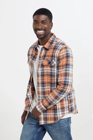 Mountain Warehouse Mens Trace Flannel Long-Sleeved Shirt Cotton - Size 2XL
