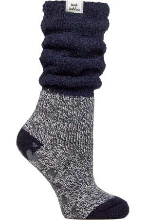 Heat Holders Womens Ladies Fluffy Slouch Top Non Slip Thermal Bed Socks - - Size UK 4-8
