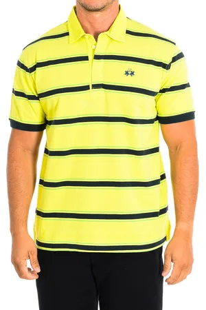La Martina Mens Short Sleeve Polo TMP326-JS328 man - Cotton - Size Large