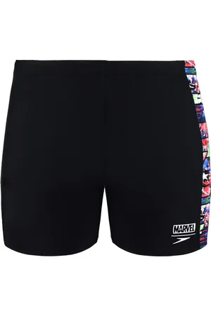 Speedo Childrens Unisex Marvel Avengers Kids Black Aquashorts - Nylon - Size 13-14Y