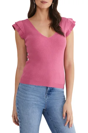 Phase Eight Womens Flory Frill Sleeve Vest - - Size 10 UK