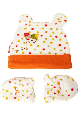 TUTTO PICCOLO Baby Hat and mittens with ear design 1990W16 - - Size 3M