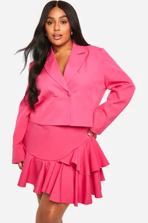 Boohoo Womens Plus Cropped Blazer - - Size 28 UK
