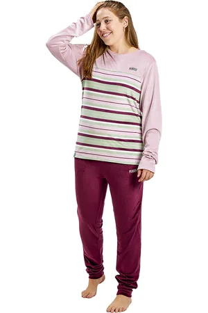 Munich Womens Long Sleeve Winter Pajamas MUDP0400 - - Size Large
