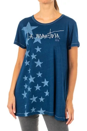 La Martina Womens Short Sleeve Round Neck T-shirt LWR304 - Cotton - Size Small