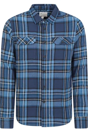 Mountain Warehouse Mens Trace Flannel Long-Sleeved Shirt (Dark ) - Size 2XS
