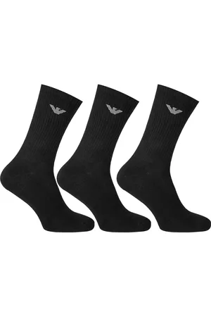 Emporio Armani CC300 Mens Crew Socks Everyday Sports Cotton 3 Pack Trainer - - One Size