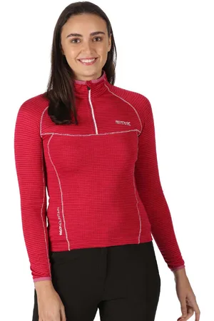 Regatta Womens Ladies Yonder Half Zip Long Sleeve Moisture Wicking Top - - Size 12 UK