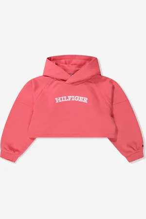 Tommy Hilfiger Girls Monotype Hoodie in Peach - - Size 12Y