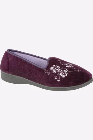 Zedzzz Jenny Embroidered Slippers Womens - - Size UK 5