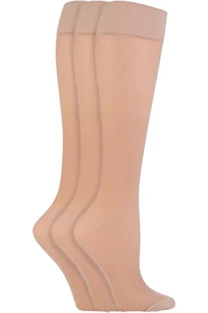 IOMI Womens - 3 Pair Multipack Ladies Flight Socks - Nylon - Size UK 4-7