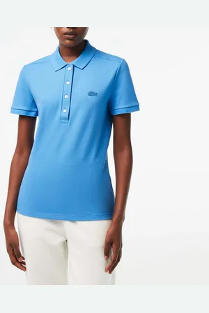 Lacoste Womens L.12.D Slim Fit Stretch Mini Piqué Polo Shirt in - Size 6 UK