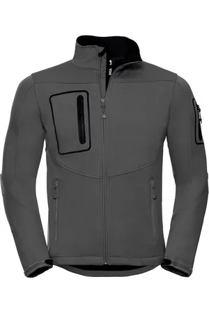 Russell Athletic Mens Sports Soft Shell Jacket (Titanium) - - Size Medium
