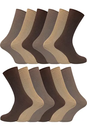Sock Snob 12 Pair Multipack Mens 100% Cotton Diabetic Friendly Socks
