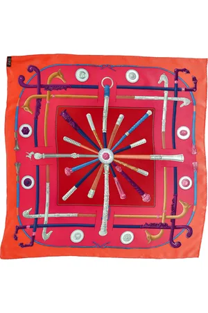 Hermès Pre-owned Womens Hermès Foulard Carré Cannes et Pommeaux Scarf in Multicolor Silk - - One Size