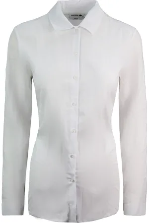 Lacoste Plain Womens Shirt Cotton - Size 12 UK