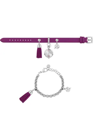 Furla WoMens White Dial Chain Calfskin Leather Set Watch - - One Size