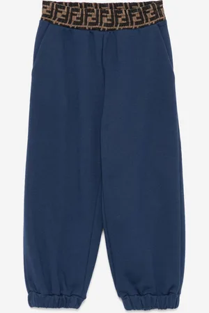 Fendi Kids Unisex FF Logo Joggers in Navy - - Size 3Y