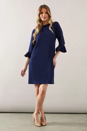 wallis Womens Flute Sleeve Shift Mini Dress - - Size 14 UK