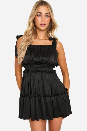 Boohoo Womens Tiered Ruffle Skater Dress - - Size 16 UK