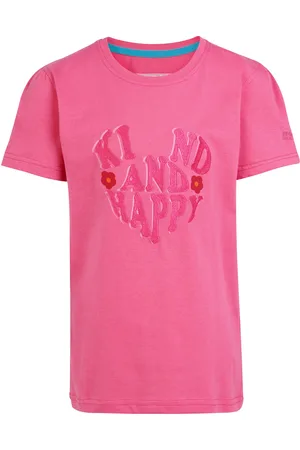 Regatta Kids Unisex Childrens/Kids Bosley VII Text T-Shirt (Flamingo ) - Size 3-4Y