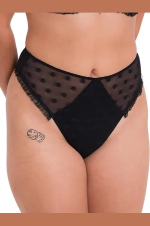 Curvy Kate Womens CK066212 Frill Me High Waist Thong - Cotton - Size 8 UK