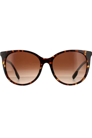 Burberry Cat Eye Womens Dark Havana Gradient Sunglasses - One Size