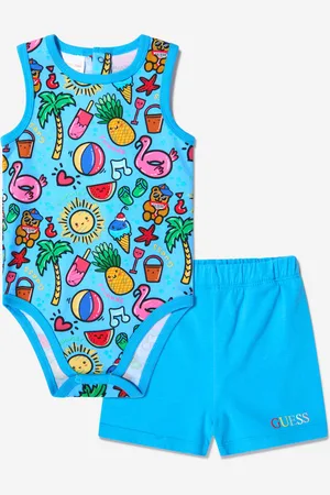 Guess Baby Girls Bodysuit And Shorts Set - - Size 0-3M