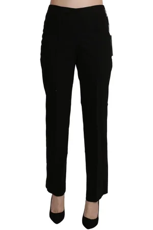 Bencivenga WoMens High Waist Straight Dress Trouser Pant material_cotton - Size IT 46 (Womens)