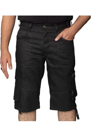 Enzo Mens Cargo Combat Denim Shorts - Cotton - Size 34 (Waist)