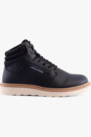 JACK & JONES OHIO PU Mens Boots Anthracite - - Size UK 11