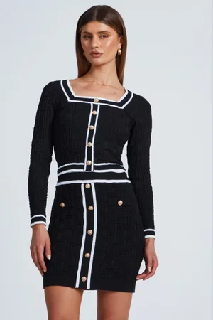 Quiz Womens Knit Contrast Trim Skirt - Size Small