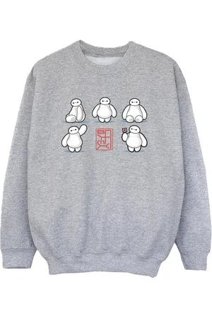 Disney Boys Big Hero 6 Baymax Many Poses Sweatshirt (Sports Grey) - - Size 7-8Y