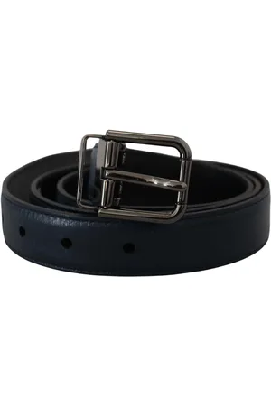 Dolce & Gabbana Mens Gorgeous Leather Belt with Metal Buckle Closure - - Size 90 cm