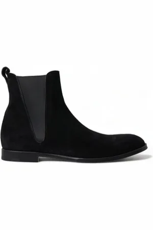 Dolce & Gabbana Mens Suede Leather Mid Calf Boots - - Size EU 43