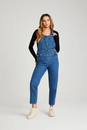Urban Bliss Womens Mid Traditional Long Dungaree - Size 10 UK