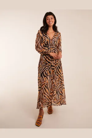 Blue Vanilla Womens V Neck Print Maxi Dress - Size 10 UK