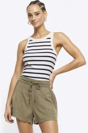 River Island Womens Shorts Lyocell Drawstring - Size 8 UK
