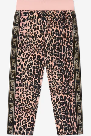 Roberto Cavalli Girls Cotton Leopard Print Leggings - - Size 8Y