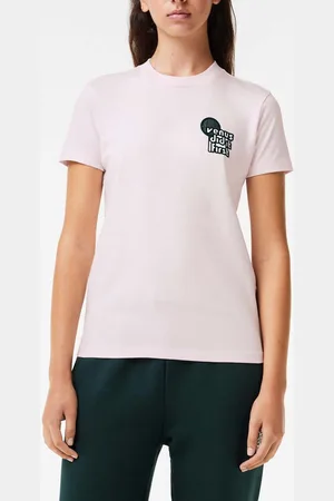 Lacoste Womens x Eleven by Venus Cotton T-Shirt in - Size 4 UK
