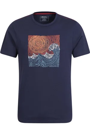 Mountain Warehouse Mens Tidal Wave Organic Cotton T-Shirt - Size Medium