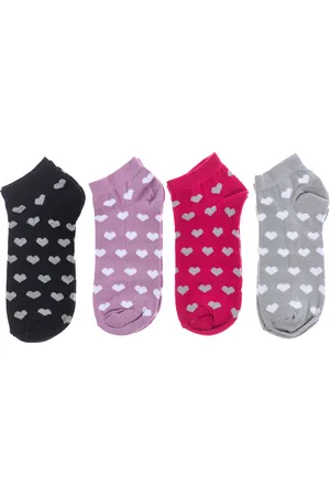 Ox Pack of 4 WoMens ankle socks, short - - Size 3-7 (UK Shoe)