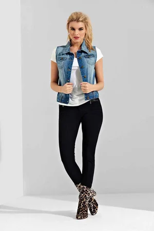 Urban Bliss Womens Cassie Denim Gilet - Size 12 UK