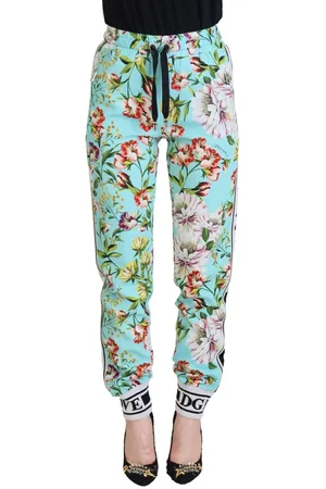 Dolce & Gabbana WoMens Multicolor Floral Sweatpants Pants - material_viscose - Size IT 36 (Womens)