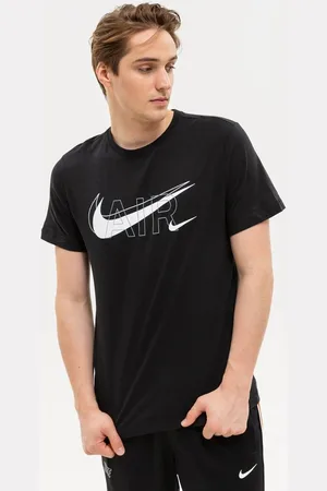 Nike Air Print Mens Sportswear Multi Swoosh T Shirt in Jersey - Size Large