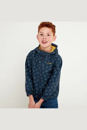 Tog 24 Childrens Unisex Copley Kids Waterproof Jacket Dark Indigo Cloud Print - - Size 10-11Y