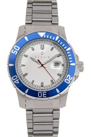 Nautis Mens Admiralty Pro 200 Bracelet Watch w/Date - Stainless Steel - One Size